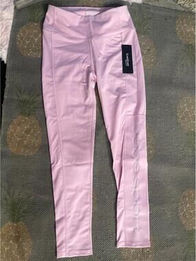 New Bebe Sport Pants Tights Workout Leggings Size M NWT! PINK